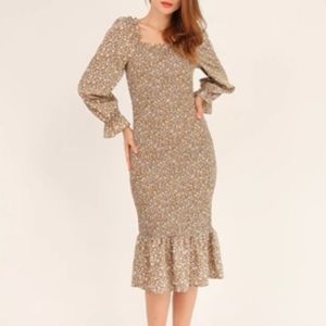 NEW Plus Size dress Midi BOHO Stretch Dress Size 2XL New With Tags